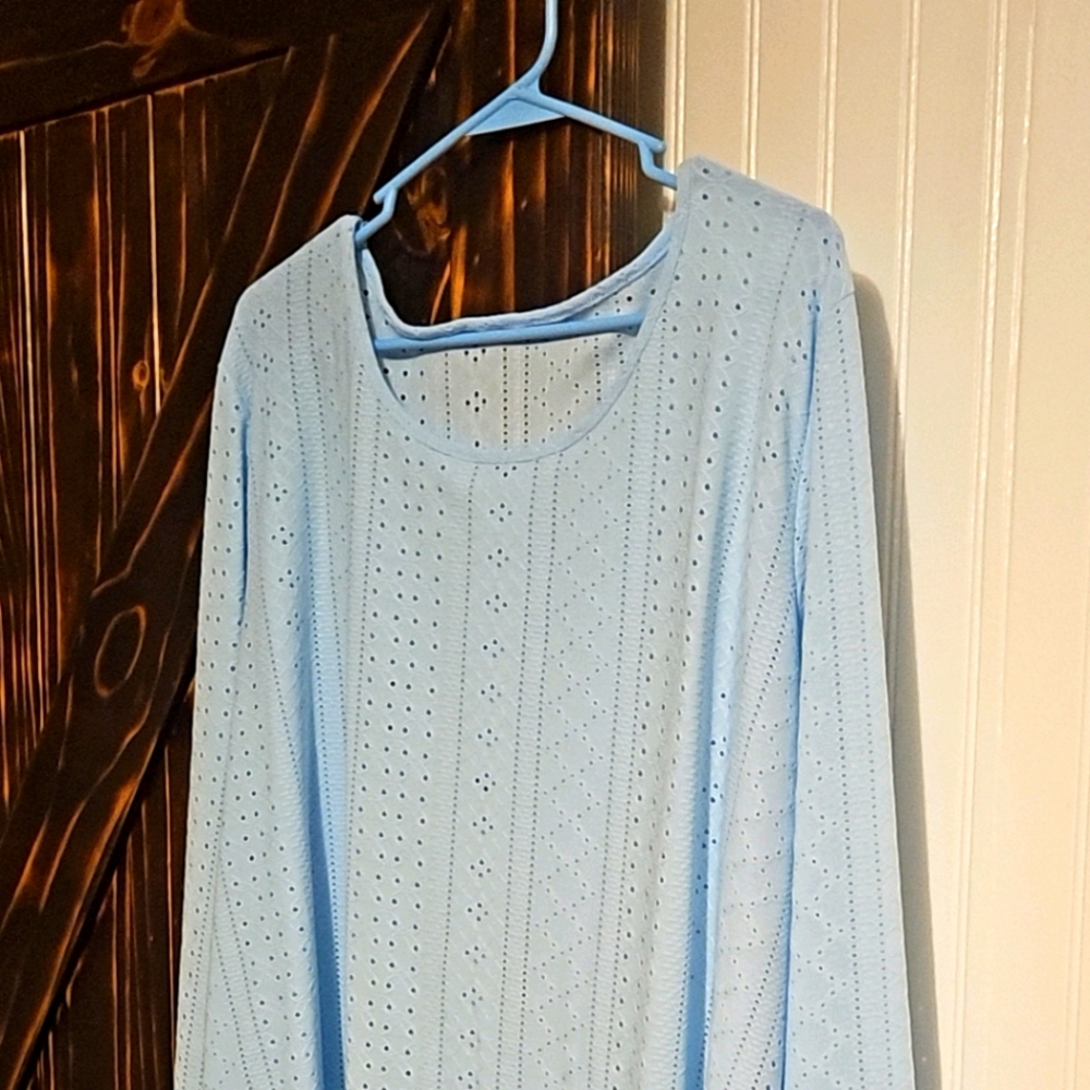 Elegant Beige Eyelet Blouse
